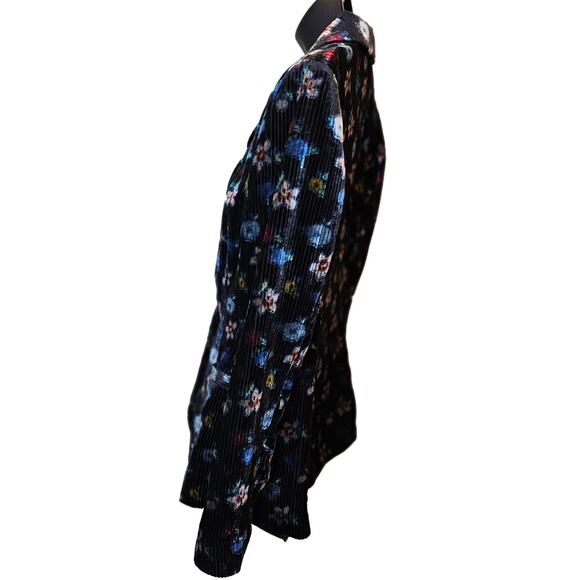 ett:twa Anthropologie Blooming Floral Velvet Blazer Womens Jacket Small Petite - Picture 4 of 10